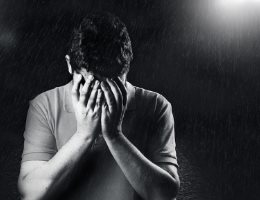 a sad man